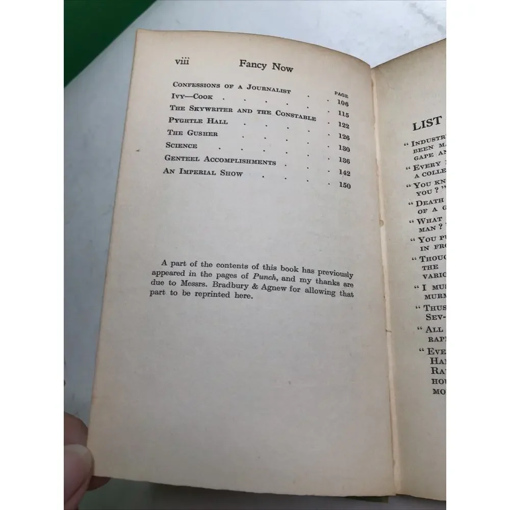 1924 Edition HC FANCY NOW by ‘EVOE’ E. V. Knox Illustrated by George Morrow
